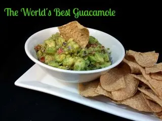 The world's best guacamole plated and ready to eat!