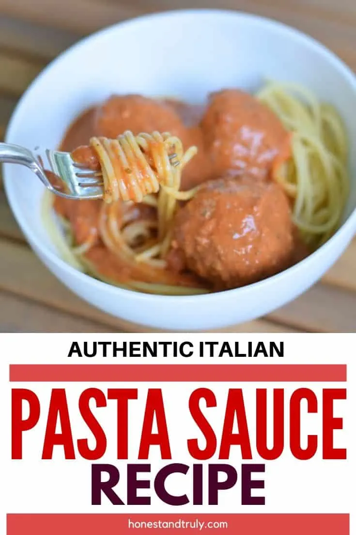 Bowl of homemade pasta sauce