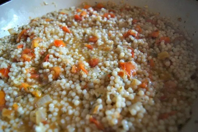 couscous salad ready to dress
