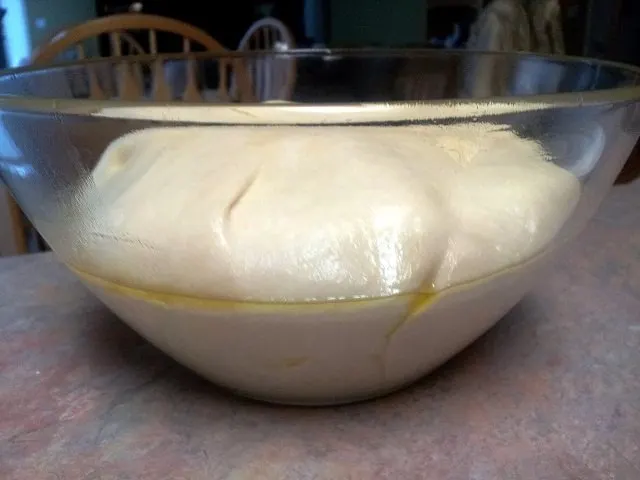 Dough has truly doubled in size after rising in the bowl