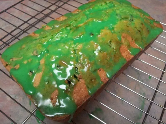 Green glaze for Irish Tea Cakes for St. Patrick's Day