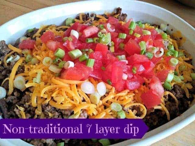 Non-traditional seven layer dip