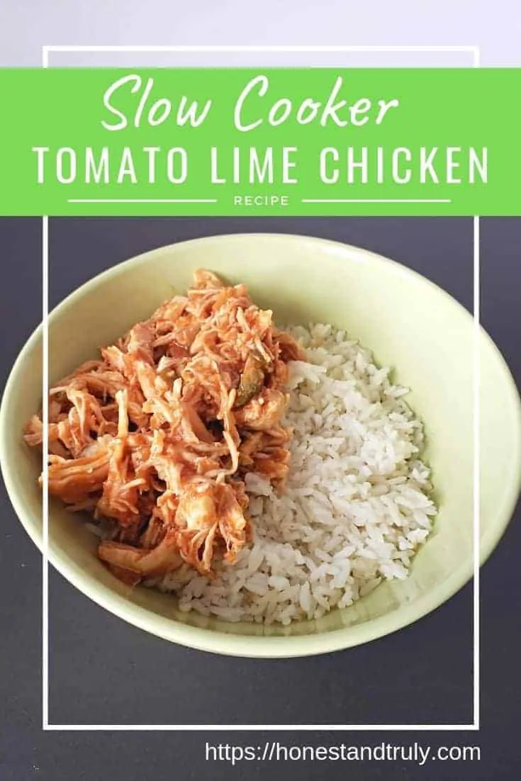 This simple recipe for a crock pot chicken has amazing flavor and shreds beautifully. It's perfect for tacos, on salads, with baked potatoes, and more! #crockpot #chicken #glutenfree #tacos