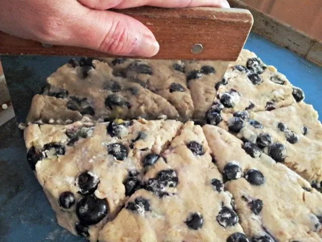 Use your board scraper to cut your scones