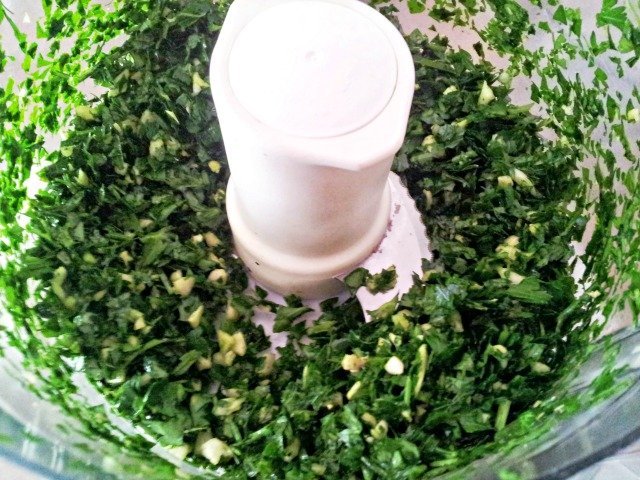 When you blend the herbs, the volume decreases significantly