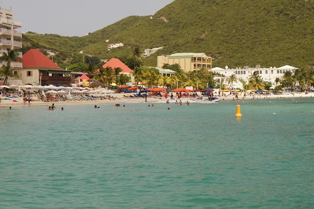 Island of St Maarten from the water