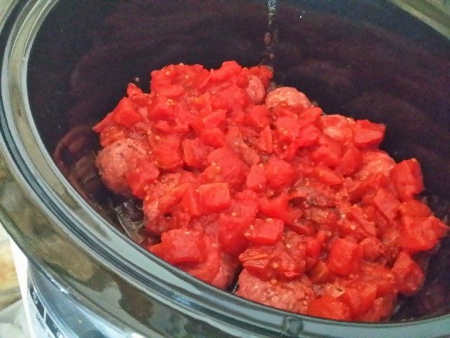 Mexican meatballs ready to cook in the crock pot