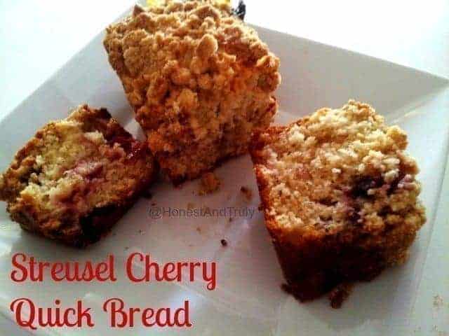 Cherry streusel quick bread is amazingly tasty and easy to make