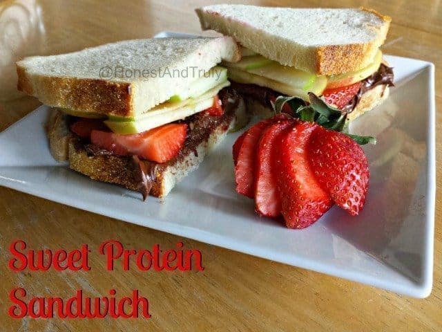 Sweet protein sandwich - fun and easy to make yet healthy enough to have for lunch