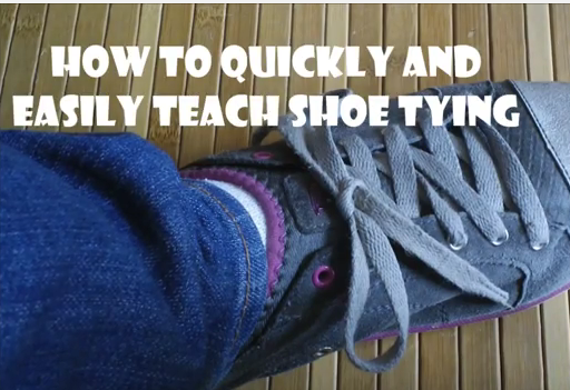 Teaching kids to tie shoes can be frustrating, but with this simple trick, it's easy as can be for everyone!