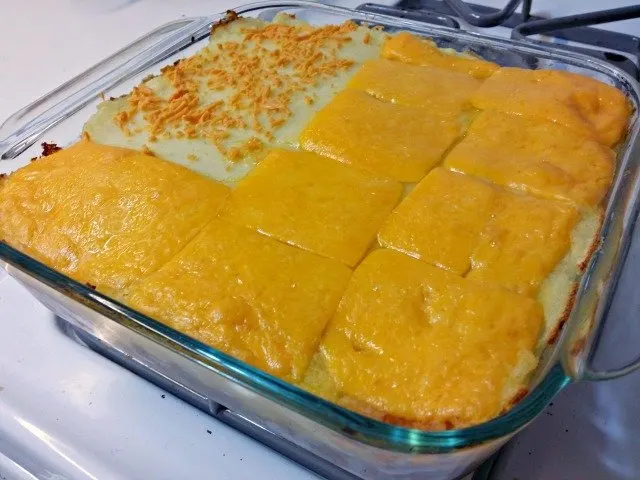 Shepherd's pie needs to rest for 10-15 minutes after baking before serving
