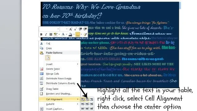 How to center your text in Microsoft Word