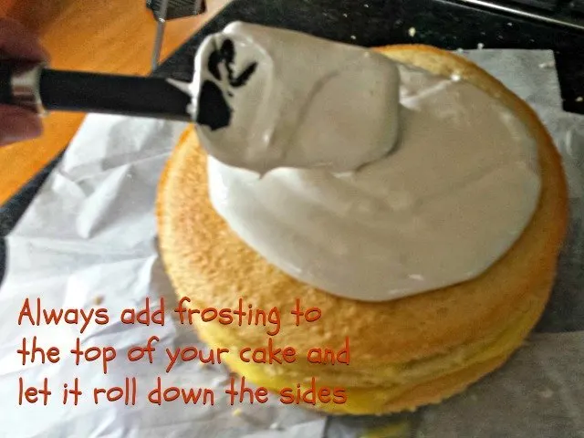 Always frost your cake from the top