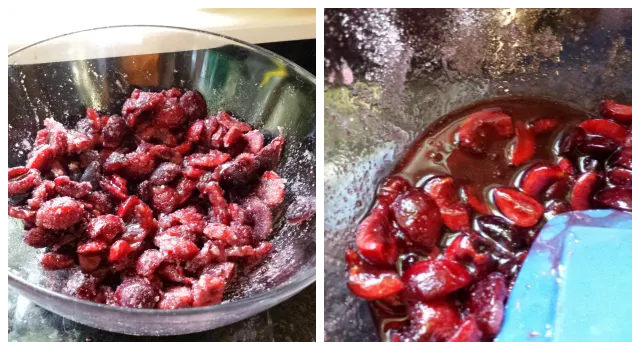 Macerating cherries