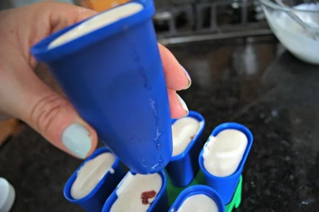 Just wipe down the outside of your popsicle mold if anything spills