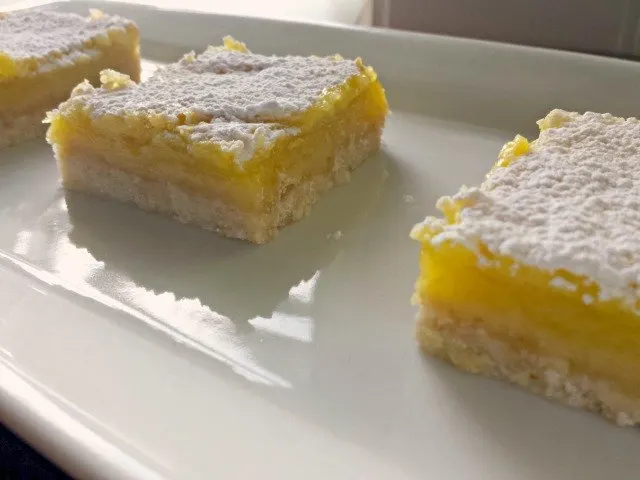 Plate of lemon squares