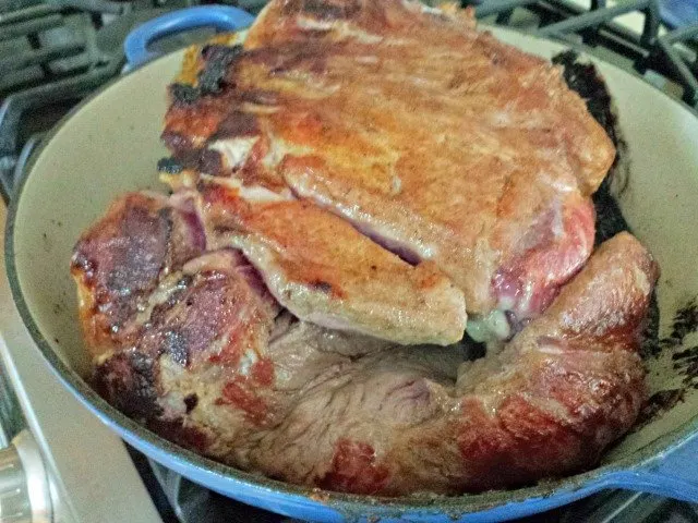 Create a gorgeous crust on your pork before cooking in the crock pot