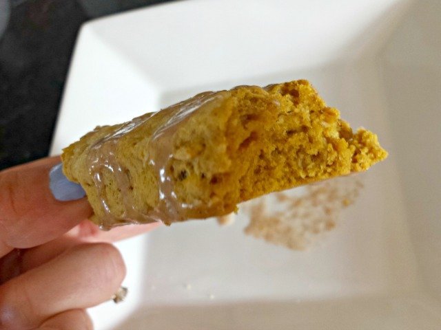 Bite of a pumpkin scone