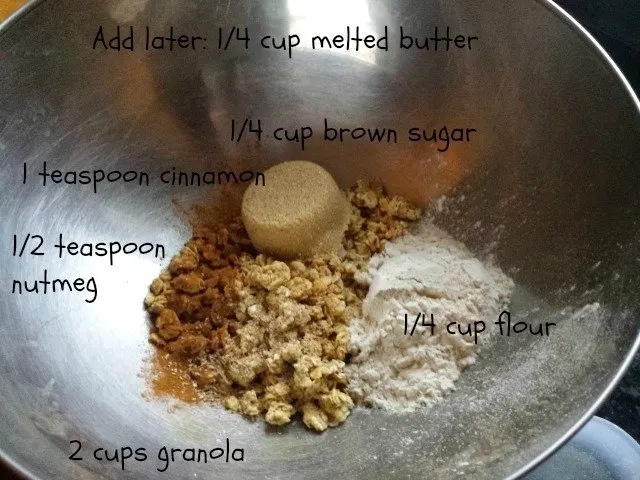 Ingredients for granola topping