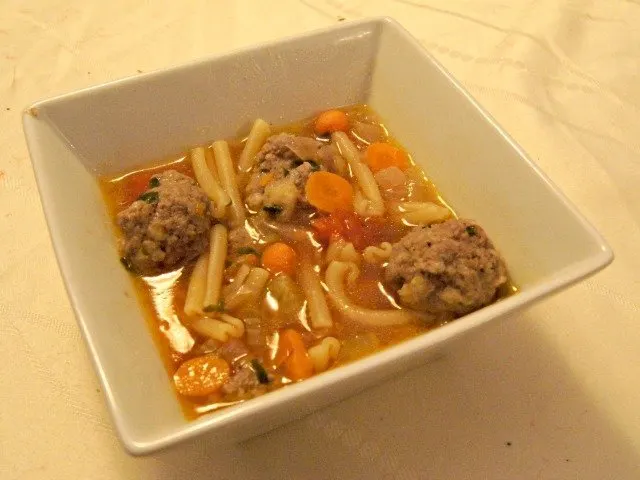 bowl of meatball soup