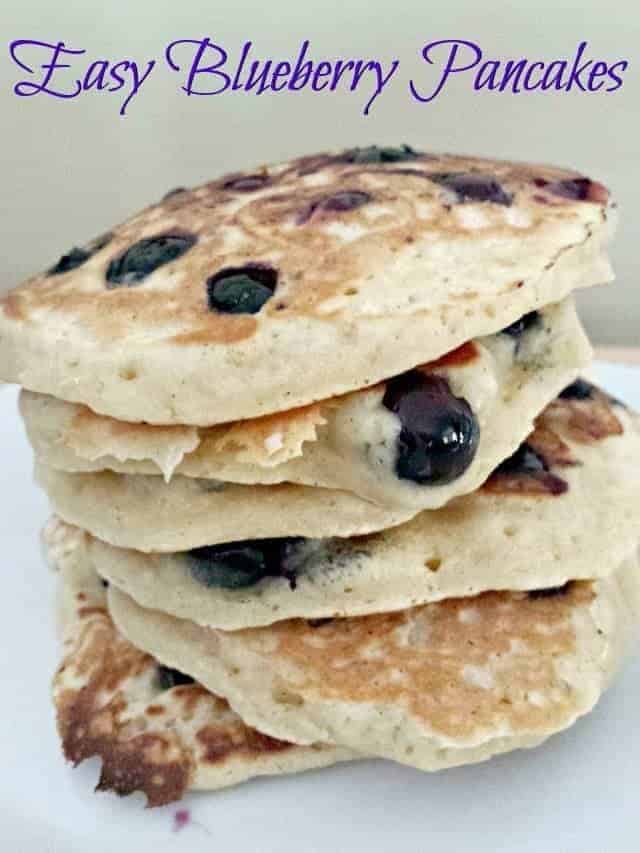 Easy blueberry pancakes