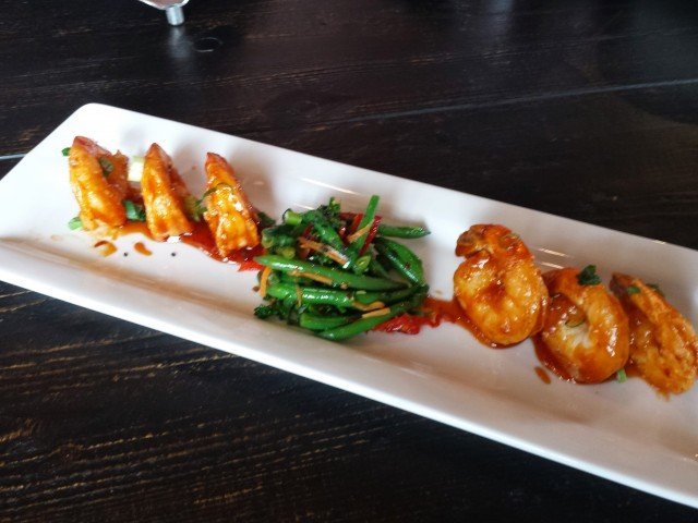 Asian glazed shrimp at Granite City food and brewery