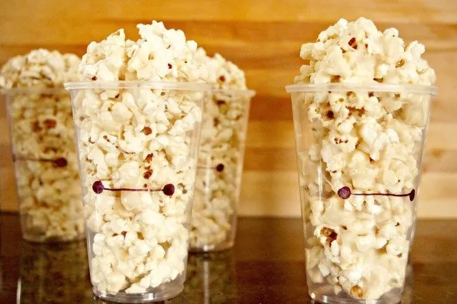 Baymax marshmallow popcorn cups
