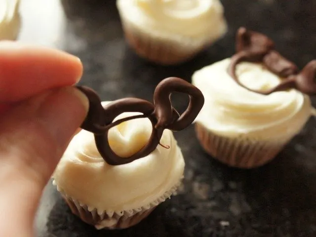 Adding mickey ears to cupcakes