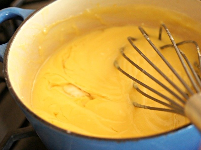 Adding butter to pineapple curd recipe