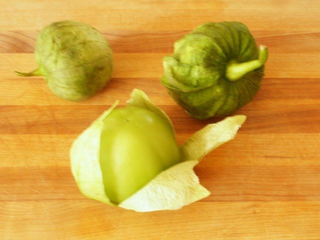 Tomatillos in their paper husk