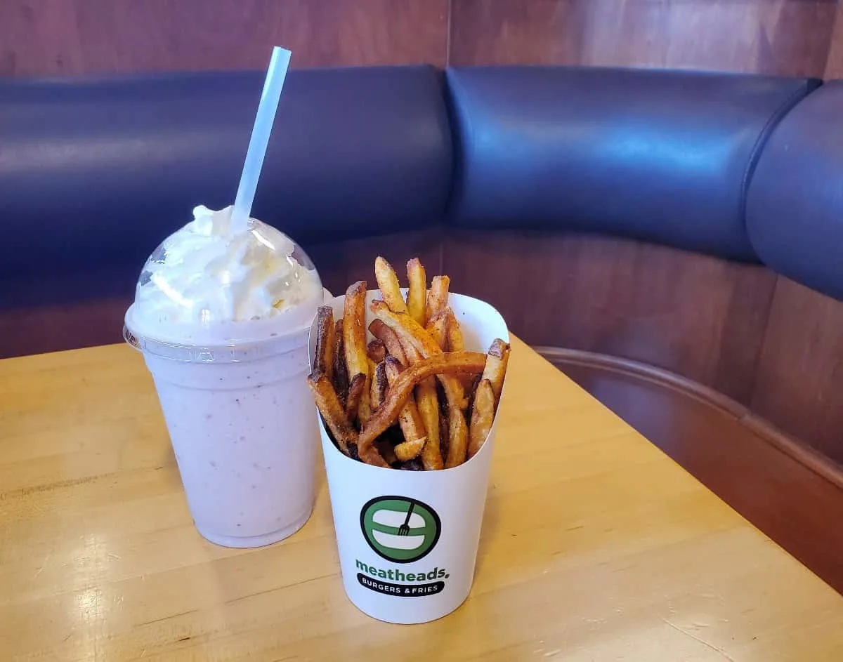 Meatheads fries and shake