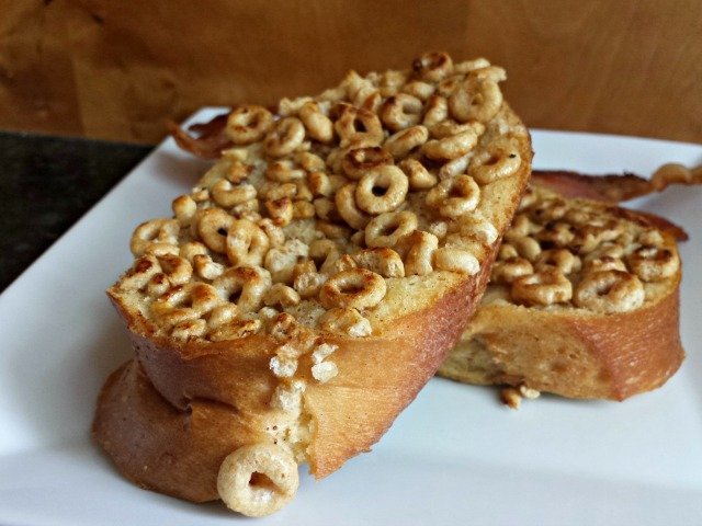 Honey Nut Cheerios Crusted French Toast