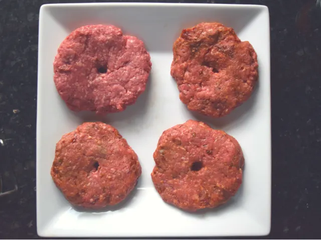 Burgers ready to grill