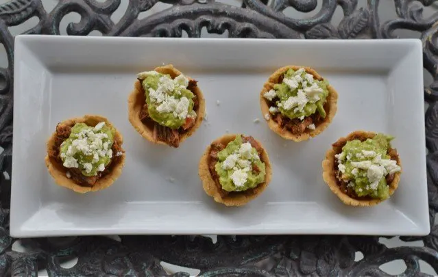 Mexican beef masa cups for entertaining