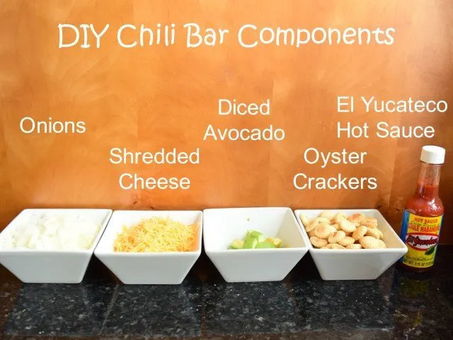 DIY Chili Bar Components
