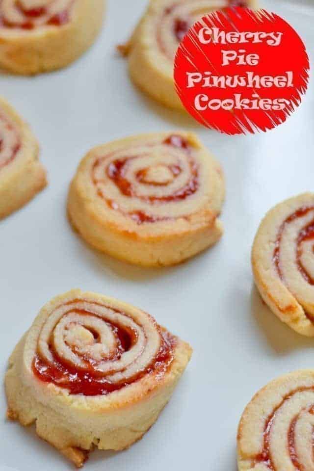 Cherry Pie Cookies Pinwheels for Valentines Day