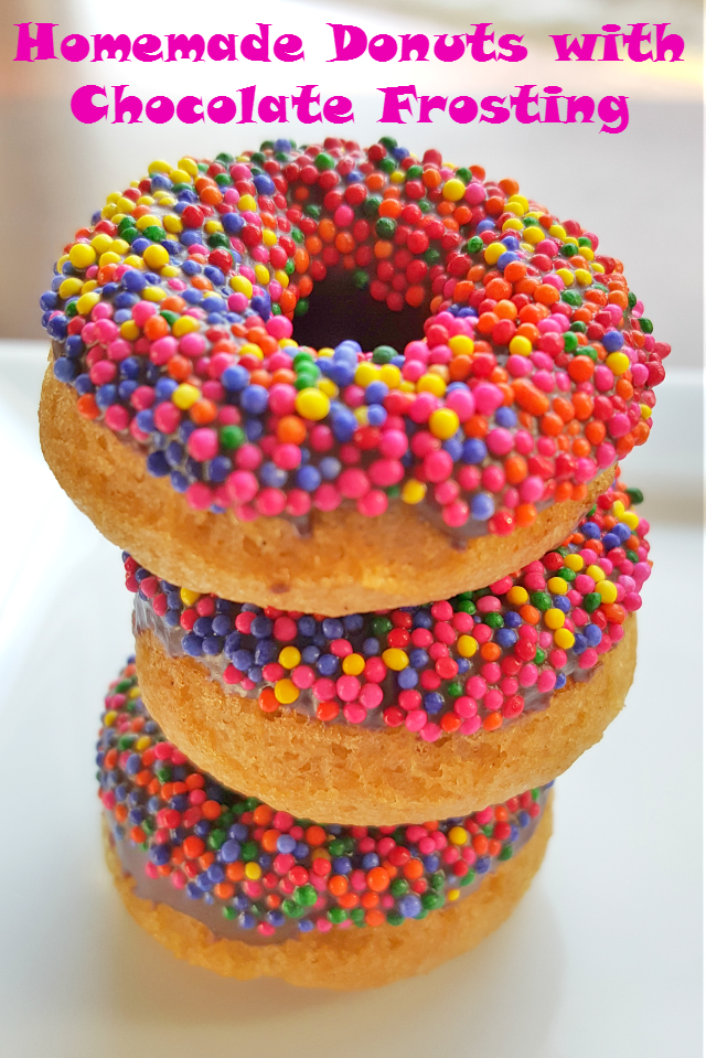 Homemade donuts with chocolate frosting and sprinkles recipe