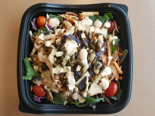 Delicious Chick-fil-A southwest salad ready to eat
