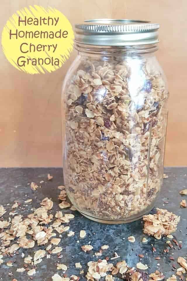 Easy healthy homemade cherry granola recipe