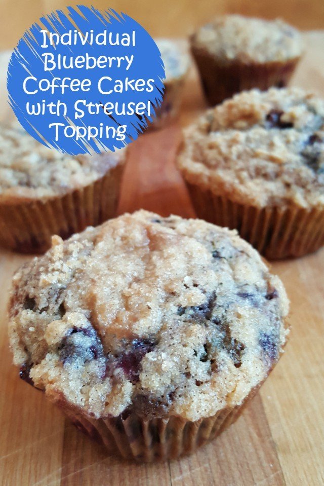 Individual Blueberry Coffee Cakes with Streusel Topping Recipe