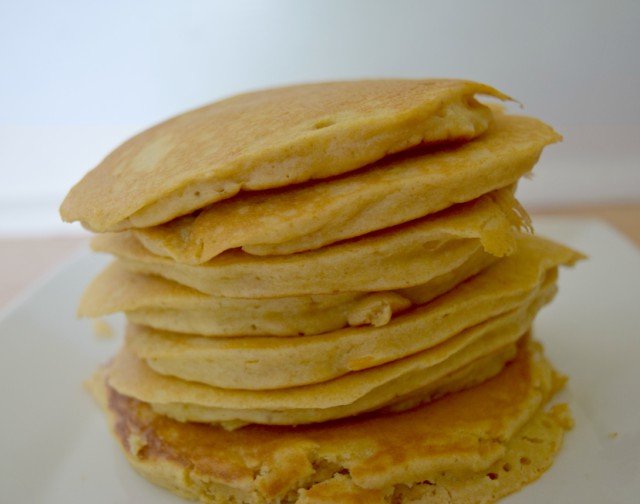 Stack of oatmeal pancakes