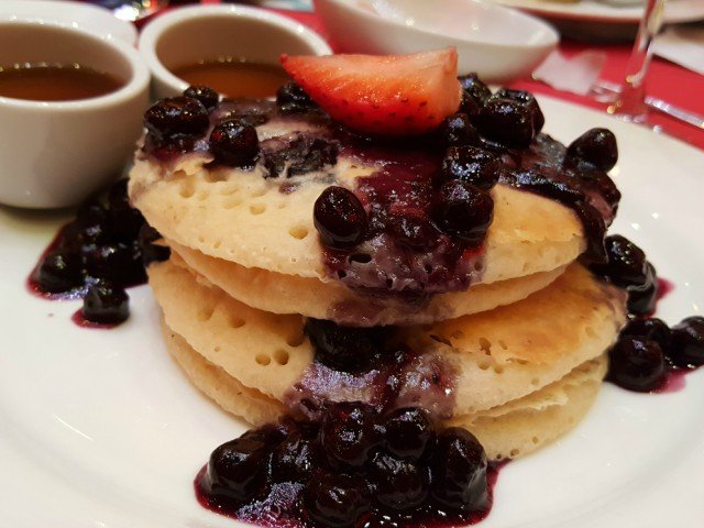 Dairy free pancakes at Cat in the Hat breakfast Carnival Cruise