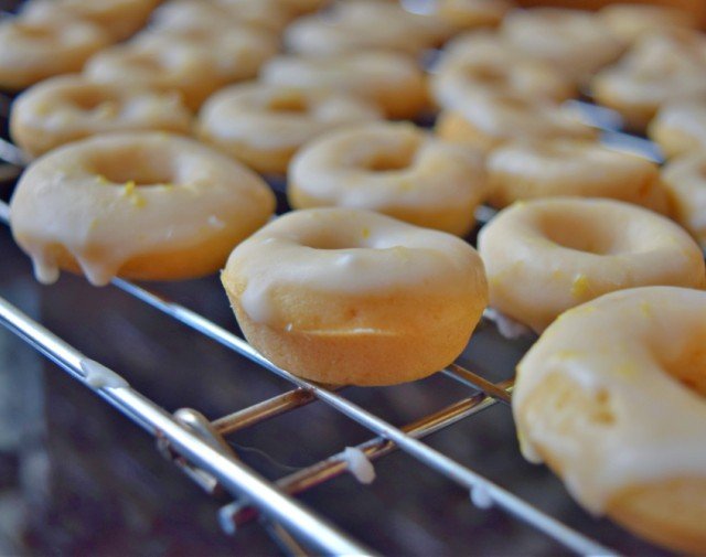 Dip your lemon donuts in a lemon glaze