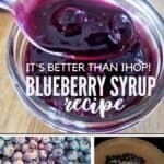 Blueberry syrup collage