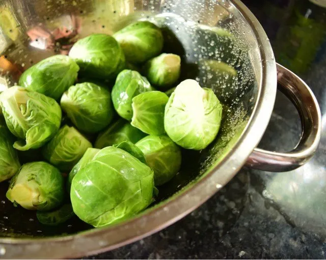 Washed and cleaned Brussels Sprouts