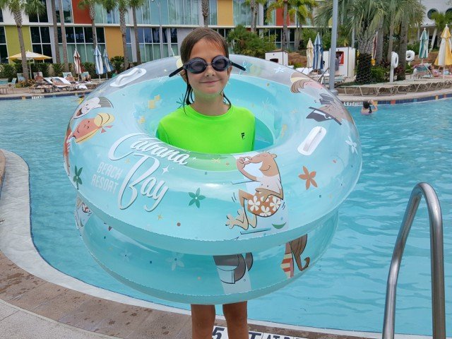Having fun at Cabana Bay even though we stayed elsewhere