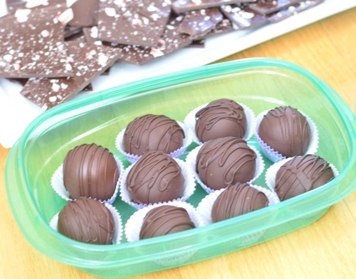 Perfect storage for brown sugar cookie dough truffles