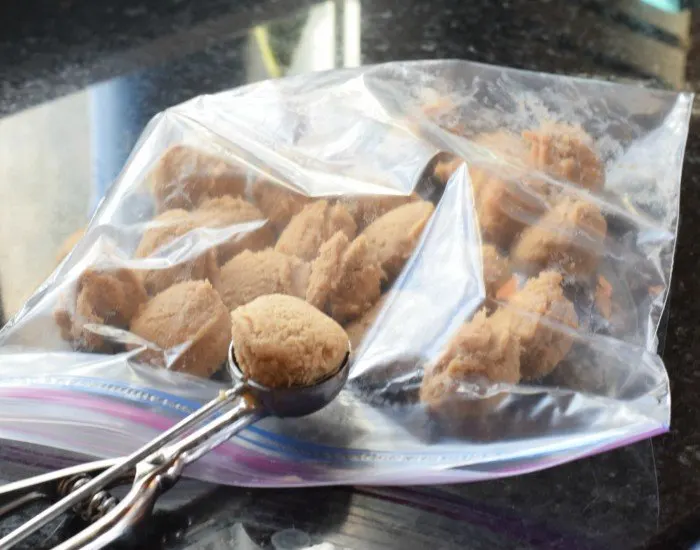 Use a cookie dough scoop to make balls