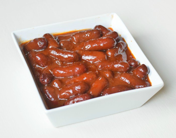 Enjoy bbq bourbon little smokies at your next party with this easy recipe