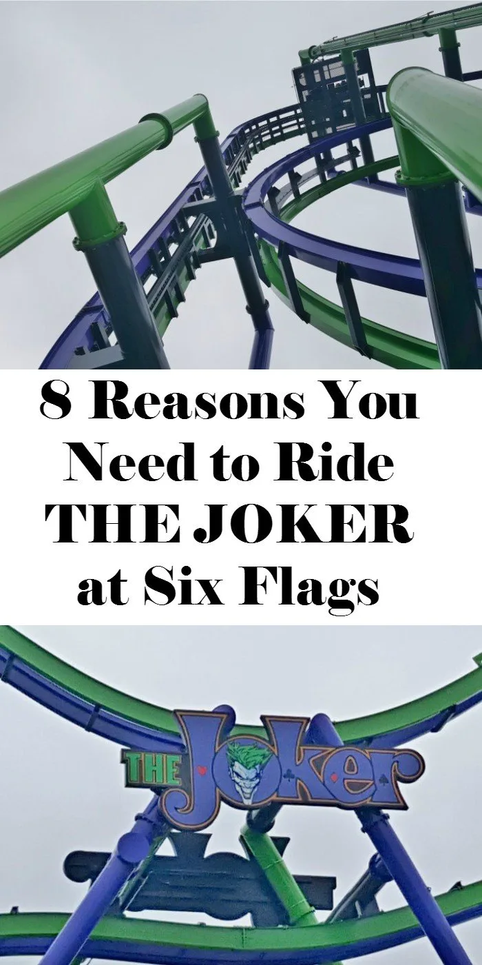 8 reasons you need to ride THE JOKER Freee Fly Coaster at Six Flags. The newest roller coaster is full of thrills without being too intense.